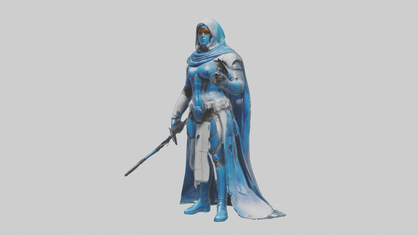 Galactic Assassin statue model VR / AR / low-poly