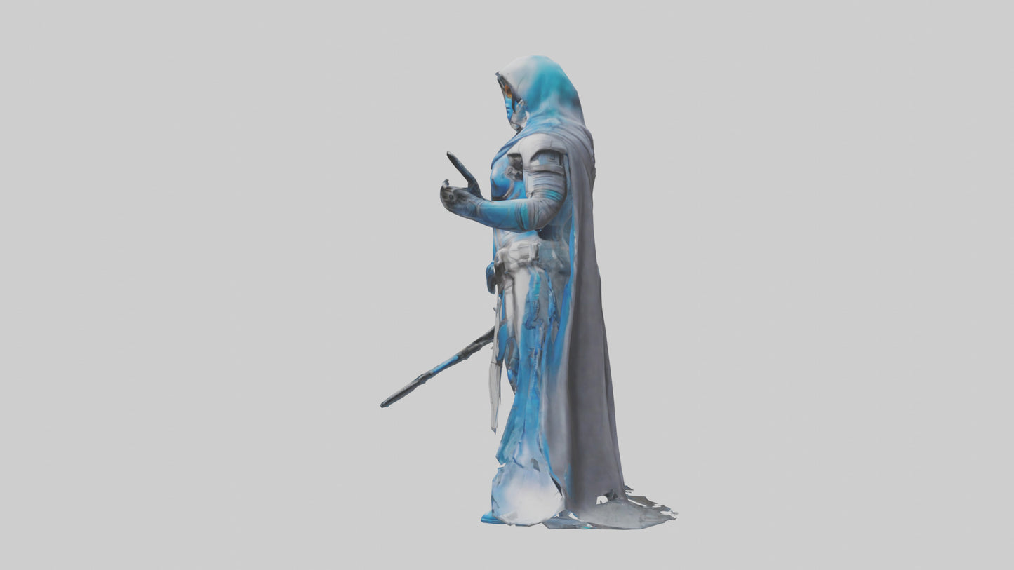 Galactic Assassin statue model VR / AR / low-poly