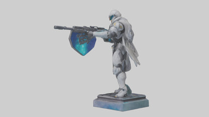 Galactic Hunter statue model VR / AR / low-poly
