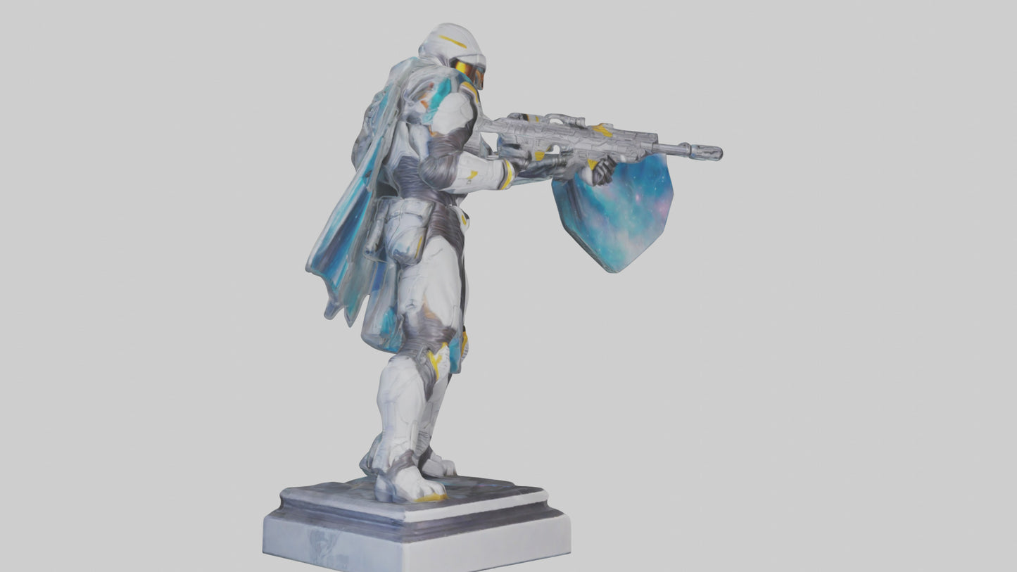 Galactic Hunter statue model VR / AR / low-poly