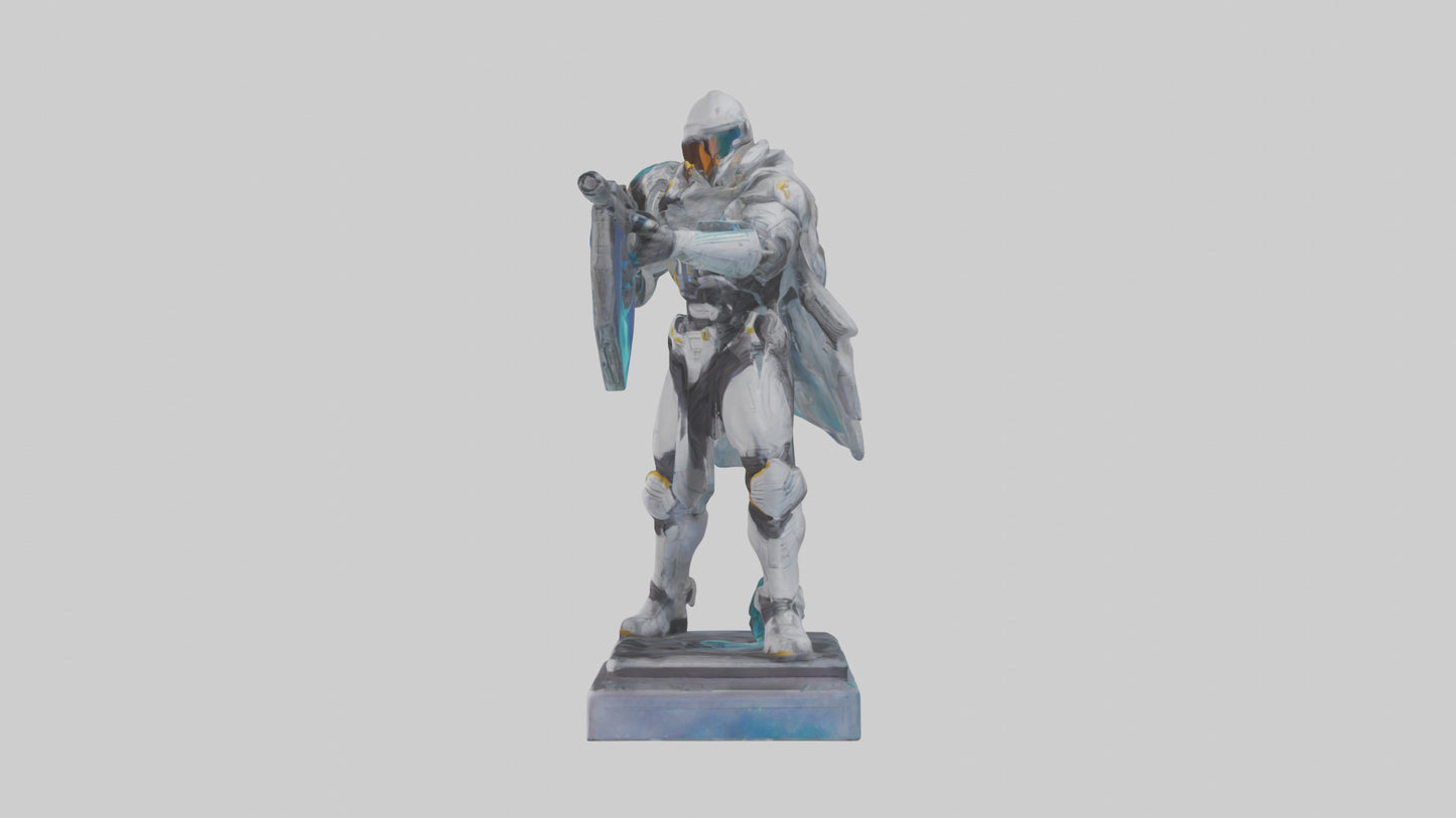 Galactic Hunter statue model VR / AR / low-poly