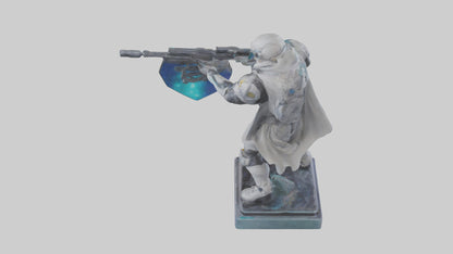 Galactic Hunter statue model VR / AR / low-poly