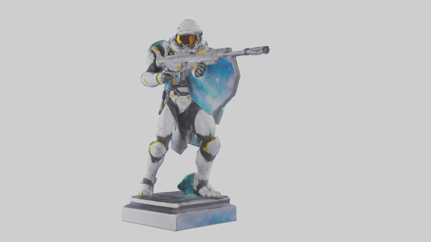 Galactic Hunter statue model VR / AR / low-poly