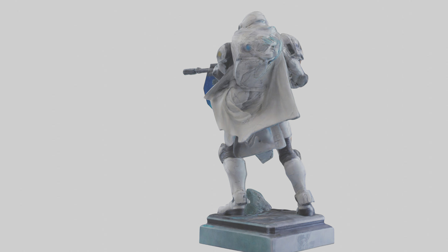 Galactic Hunter statue model VR / AR / low-poly