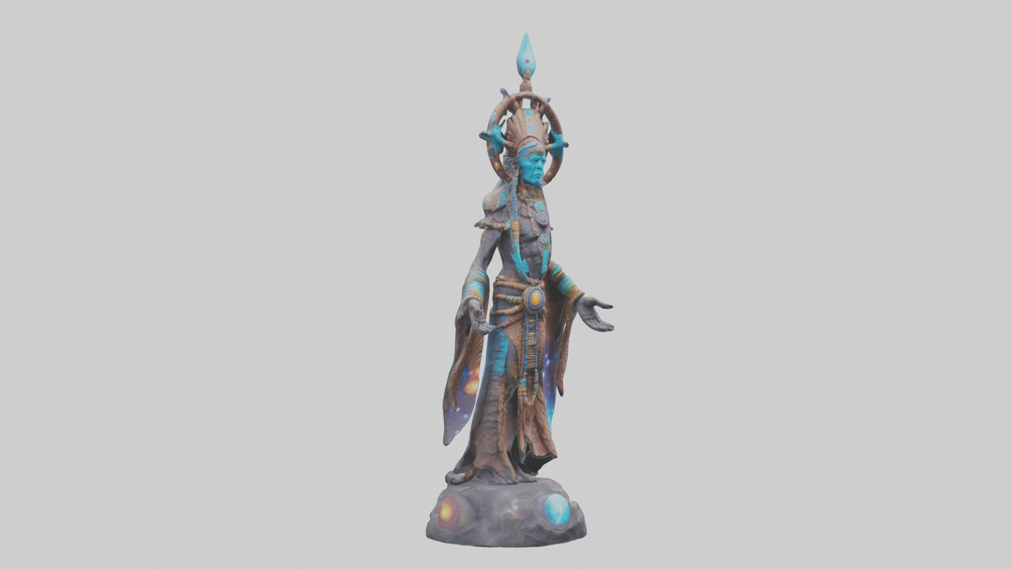 Galactic Shaman statue model 3D model