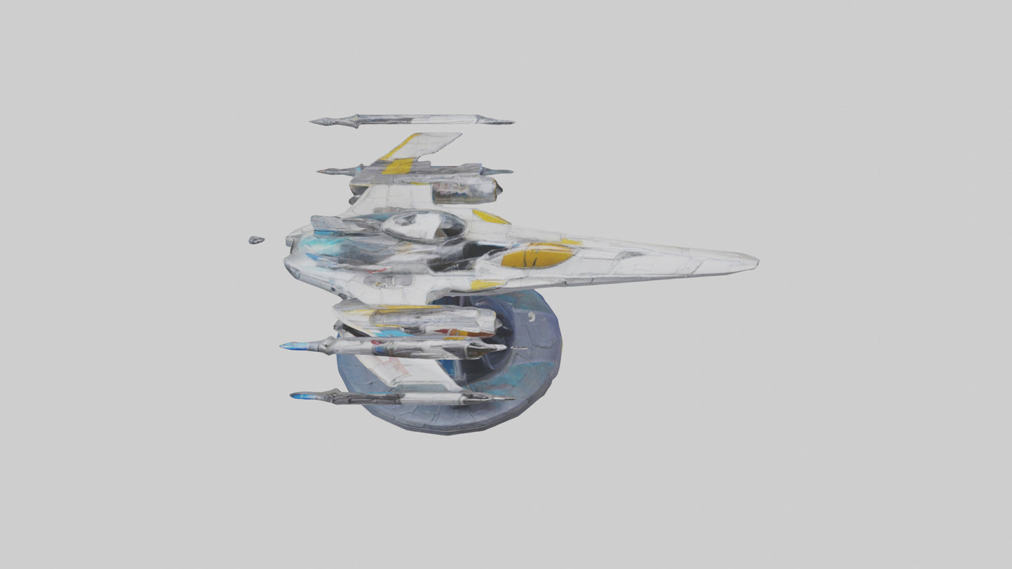 Galactic Starfighter statue model 3D model