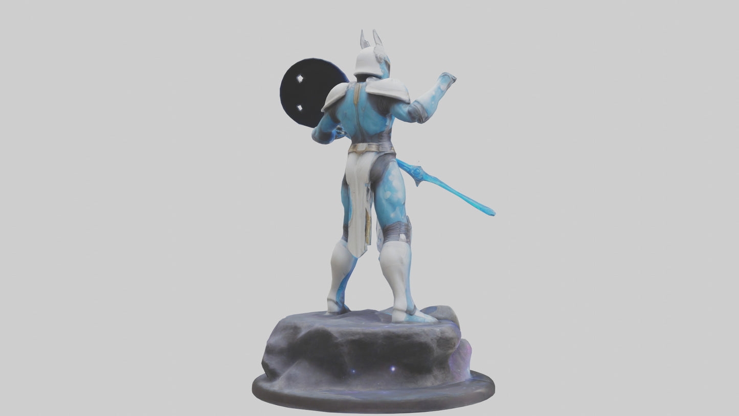 Galactic Warrior statue model VR / AR / low-poly