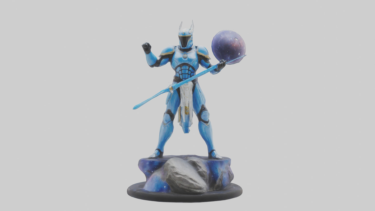 Galactic Warrior statue model VR / AR / low-poly