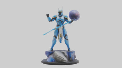 Galactic Warrior statue model VR / AR / low-poly