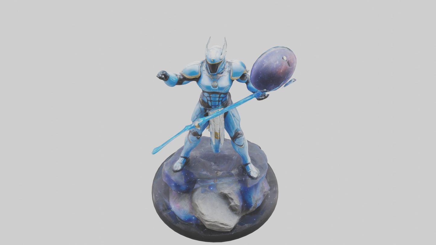 Galactic Warrior statue model VR / AR / low-poly