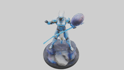 Galactic Warrior statue model VR / AR / low-poly