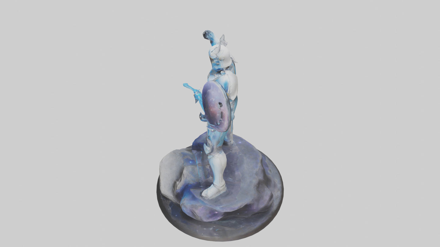 Galactic Warrior statue model VR / AR / low-poly