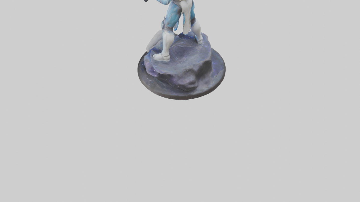 Galactic Warrior statue model VR / AR / low-poly