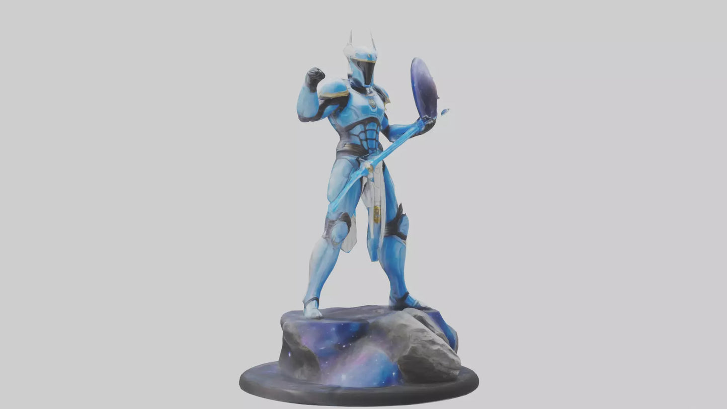 Galactic Warrior statue model VR / AR / low-poly