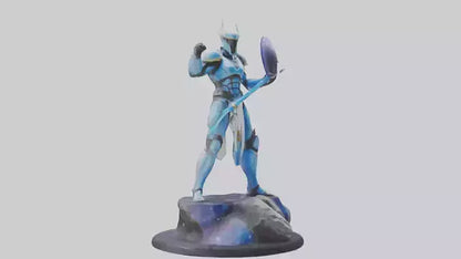 Galactic Warrior statue model VR / AR / low-poly