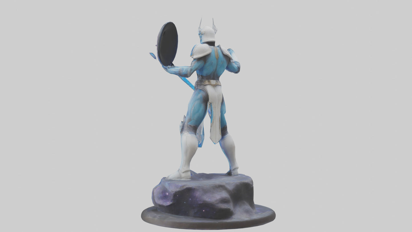 Galactic Warrior statue model VR / AR / low-poly