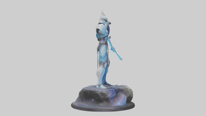 Galactic Warrior statue model VR / AR / low-poly