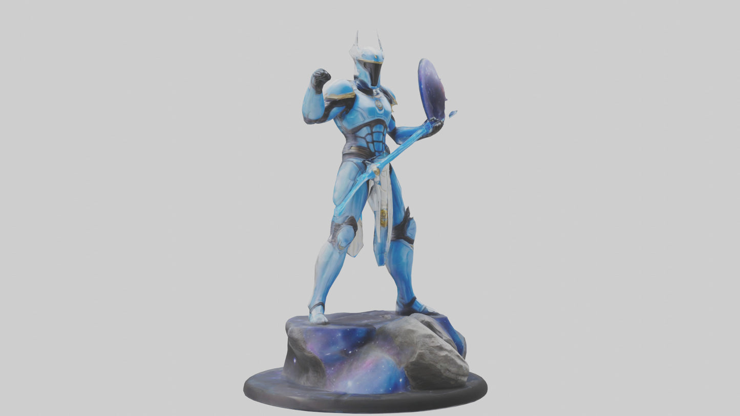 Galactic Warrior statue model VR / AR / low-poly