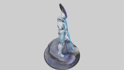 Galactic Warrior statue model VR / AR / low-poly