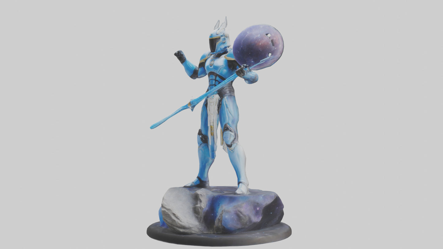 Galactic Warrior statue model VR / AR / low-poly