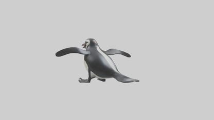 Galapagos Penguin sliding model VR / AR / low-poly