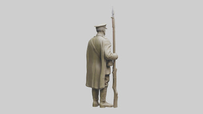Gallant Soldier Sculpture model VR / AR / low-poly