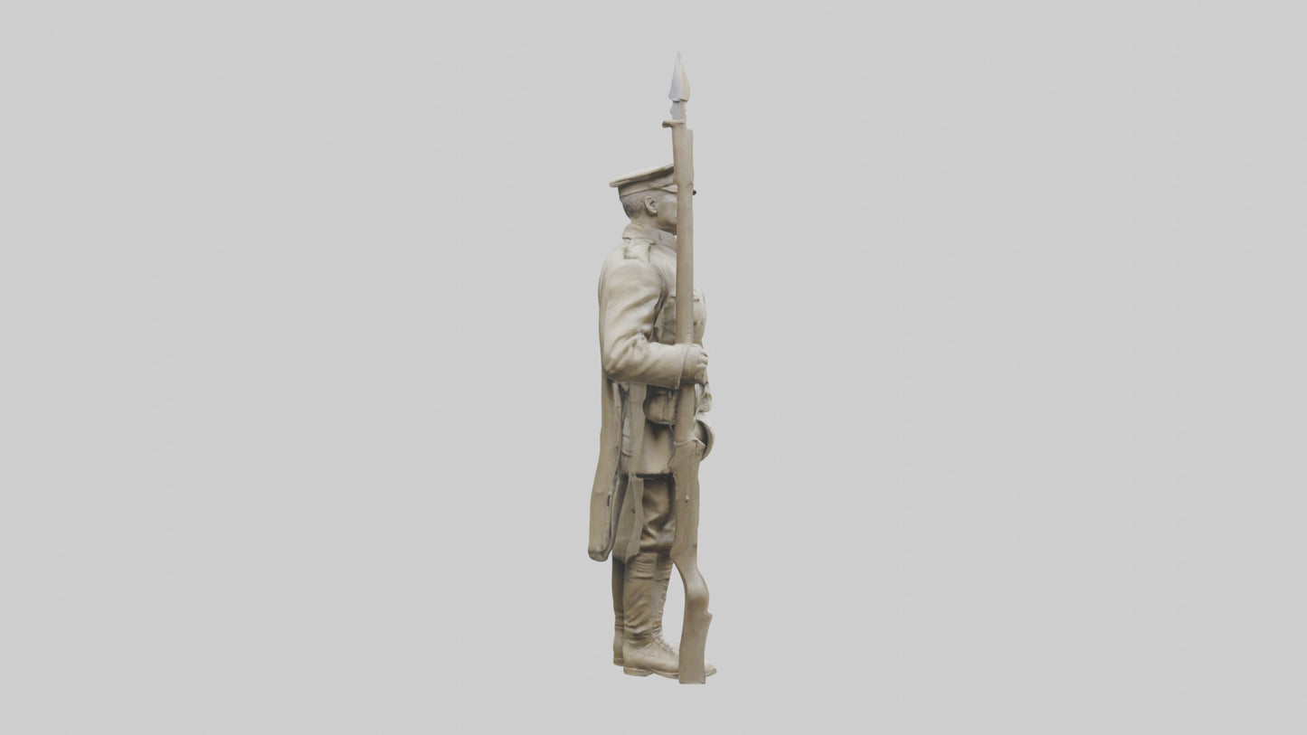 Gallant Soldier Sculpture model VR / AR / low-poly