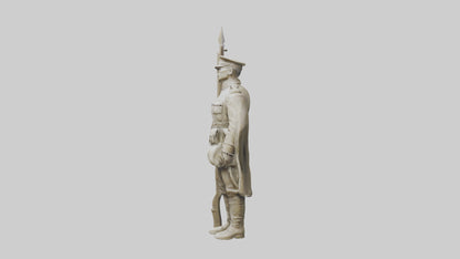 Gallant Soldier Sculpture model VR / AR / low-poly