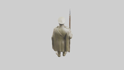 Gallant Soldier Sculpture model VR / AR / low-poly