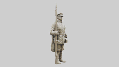 Gallant Soldier Sculpture model VR / AR / low-poly
