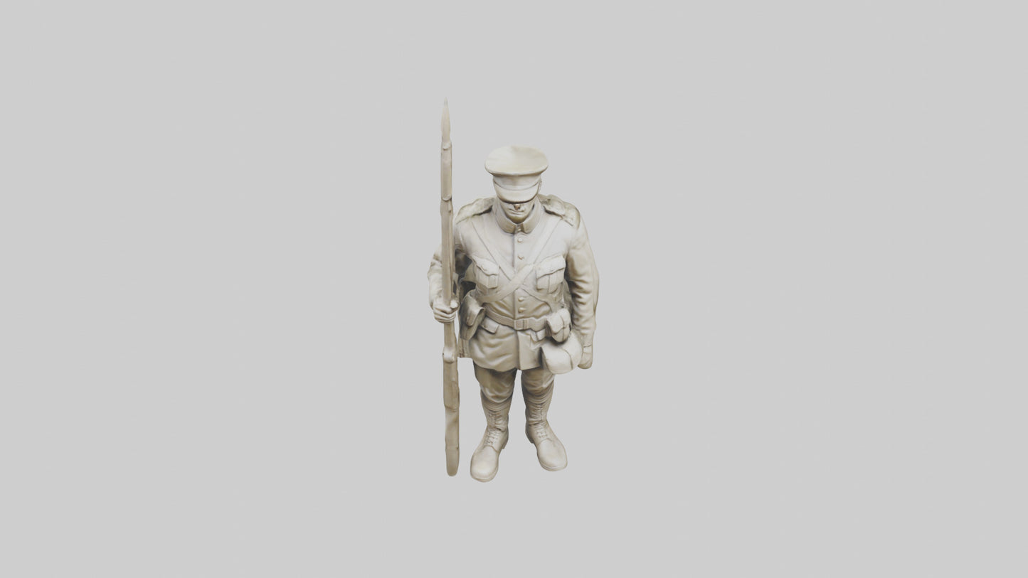 Gallant Soldier Sculpture model VR / AR / low-poly