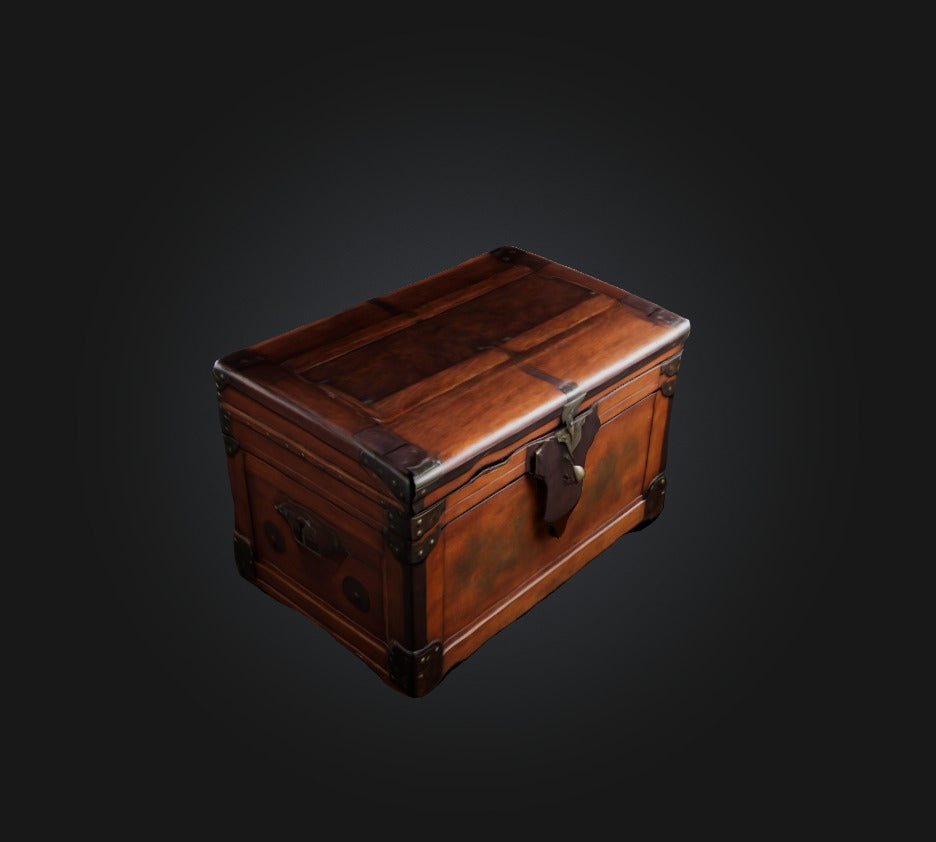 3D model game chest 2 VR / AR / low-poly