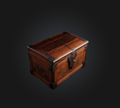 3D model game chest 2 VR / AR / low-poly
