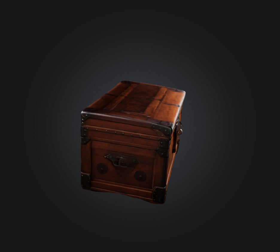 3D model game chest 2 VR / AR / low-poly