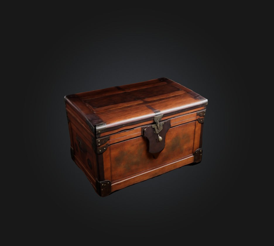 3D model game chest 2 VR / AR / low-poly