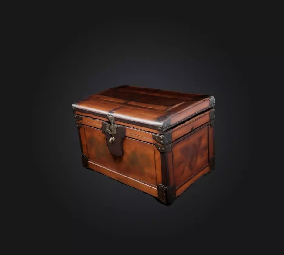 3D model game chest 2 VR / AR / low-poly