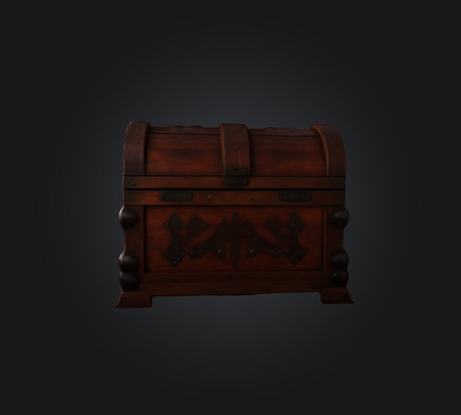 3D model game chest 3 VR / AR / low-poly