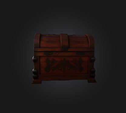 3D model game chest 3 VR / AR / low-poly