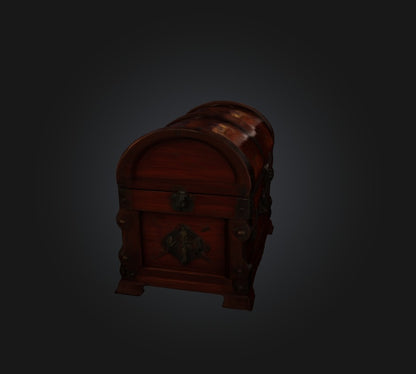 3D model game chest 3 VR / AR / low-poly