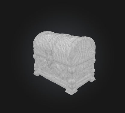 3D model game chest 3 VR / AR / low-poly