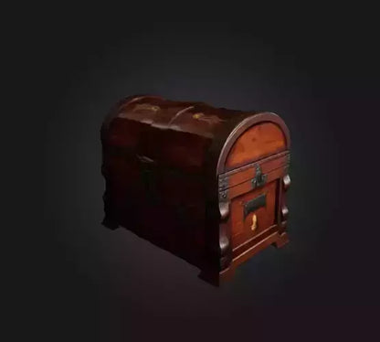 3D model game chest 3 VR / AR / low-poly