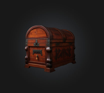 3D model game chest 3 VR / AR / low-poly
