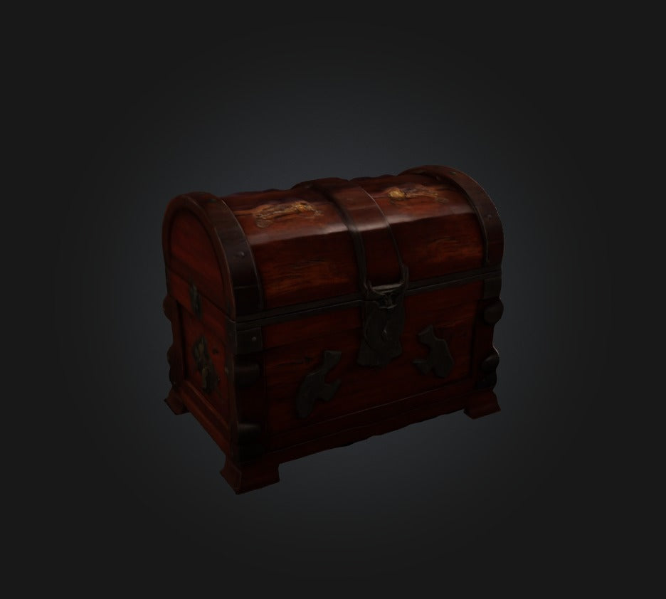 3D model game chest 3 VR / AR / low-poly