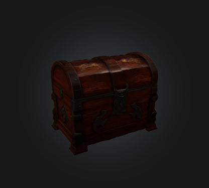 3D model game chest 3 VR / AR / low-poly