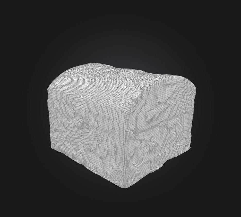 3D model game chest VR / AR / low-poly