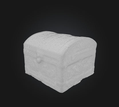 3D model game chest VR / AR / low-poly