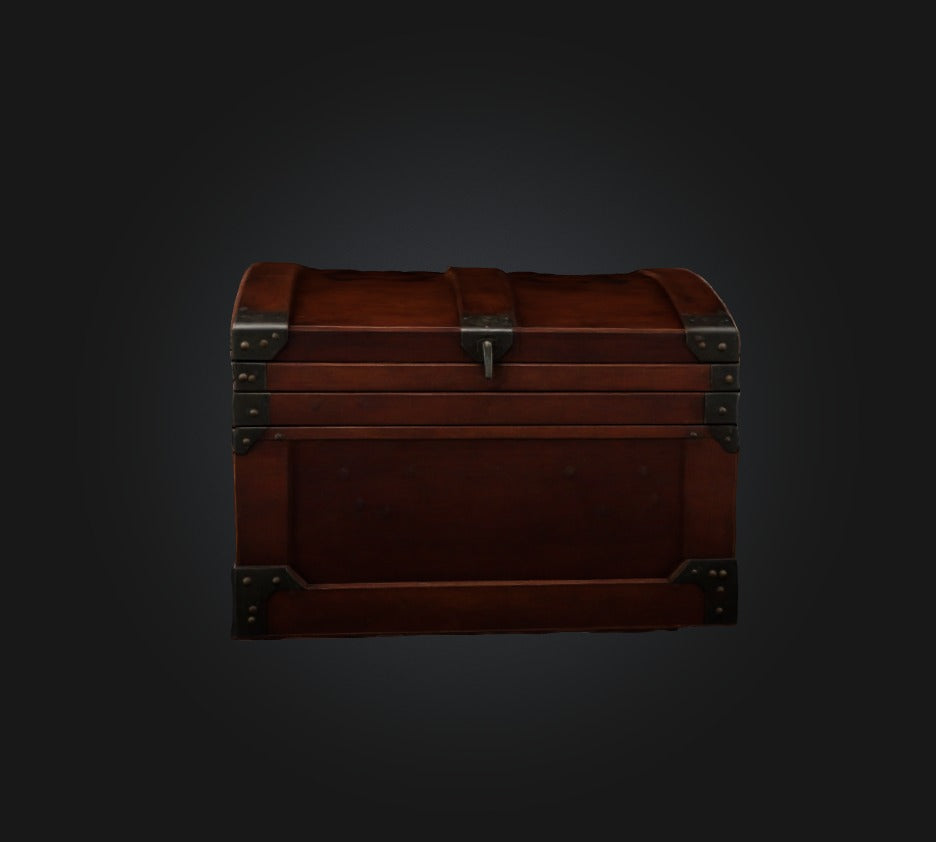3D model game chest VR / AR / low-poly