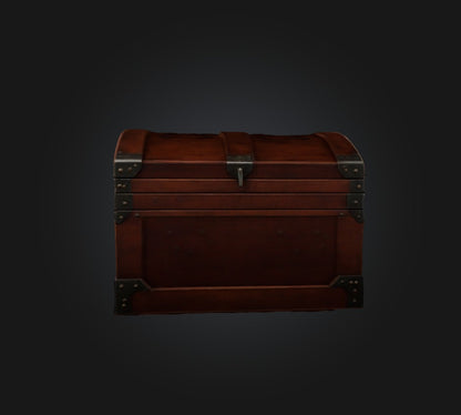 3D model game chest VR / AR / low-poly