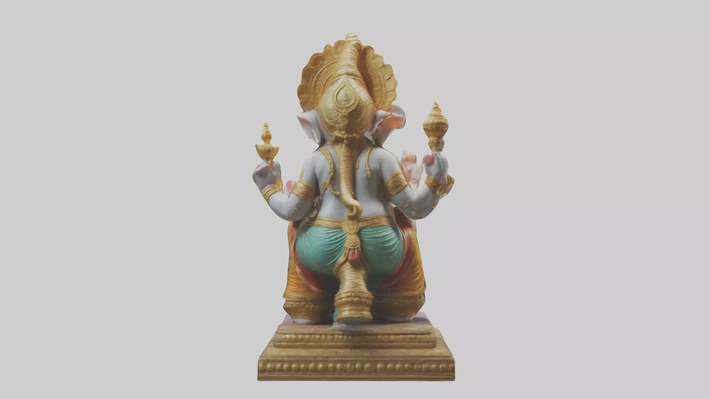 3D model Ganesh statue model VR / AR / low-poly