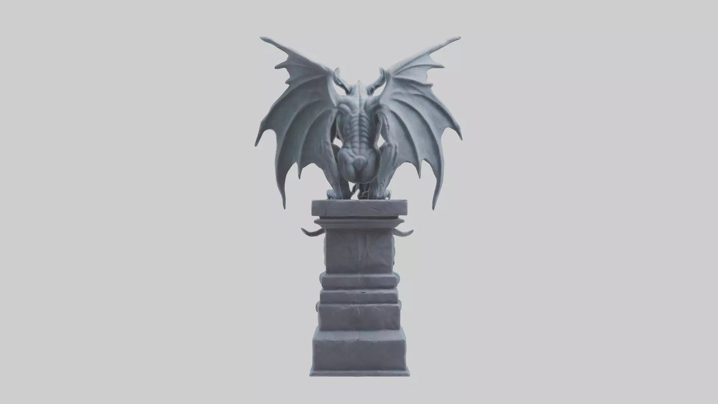 Gargoyle Guardian statue model 3D model